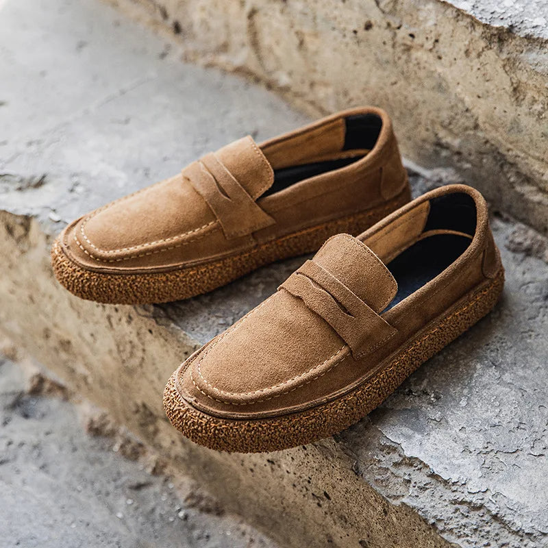 Men’s Suede Penny Loafers