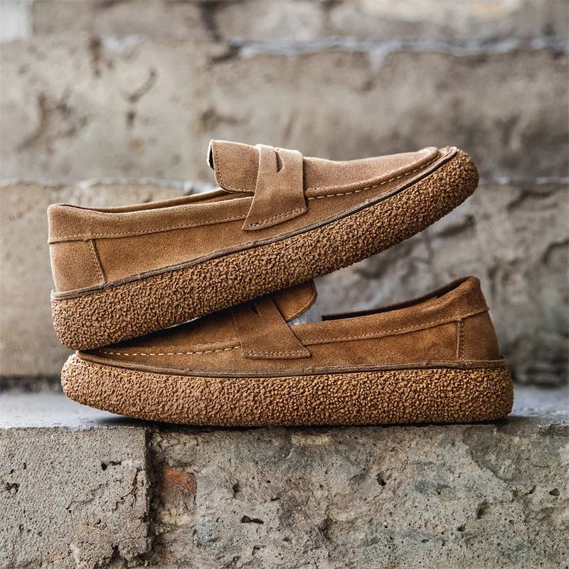 Men’s Suede Penny Loafers