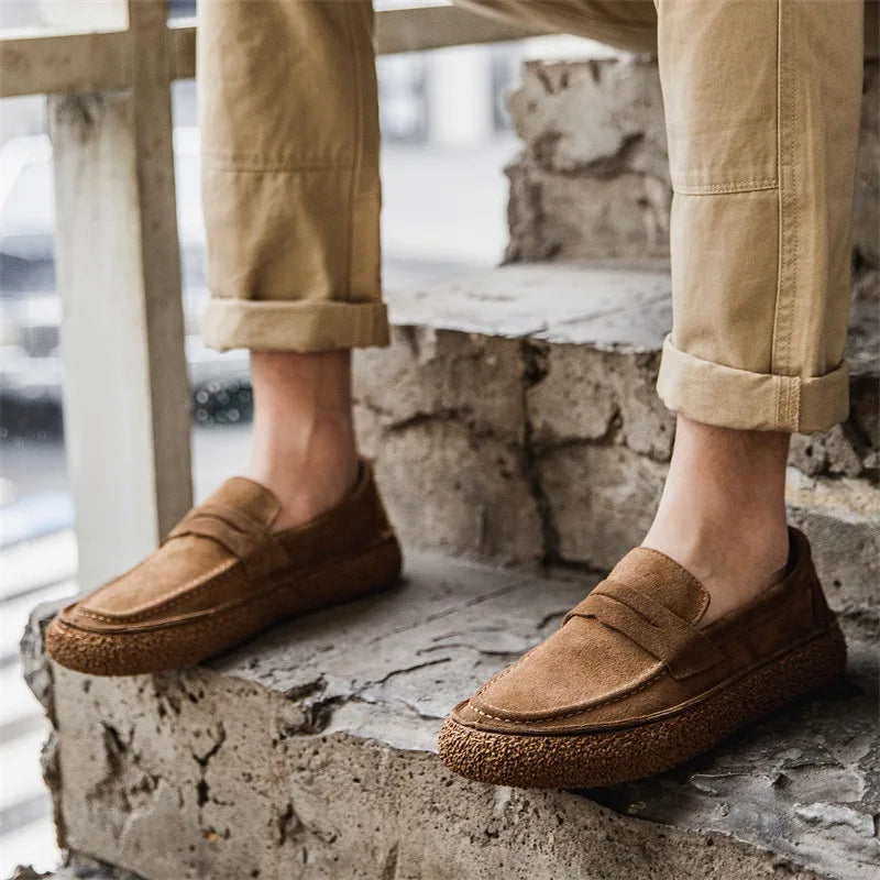 Men’s Suede Penny Loafers