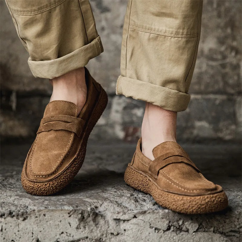 Men’s Suede Penny Loafers