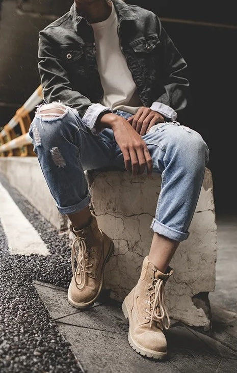 Men’s Suede Lace-Up Fashion Boots