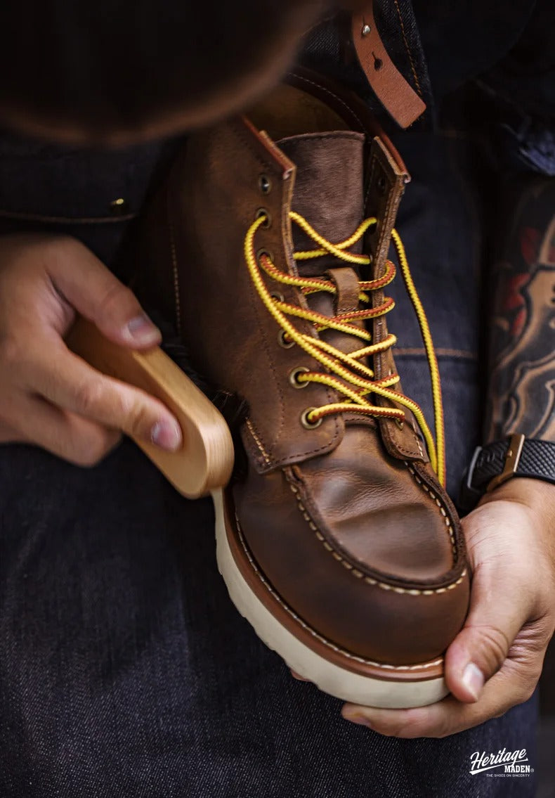 Men’s Heritage Leather Moc-Toe Boots