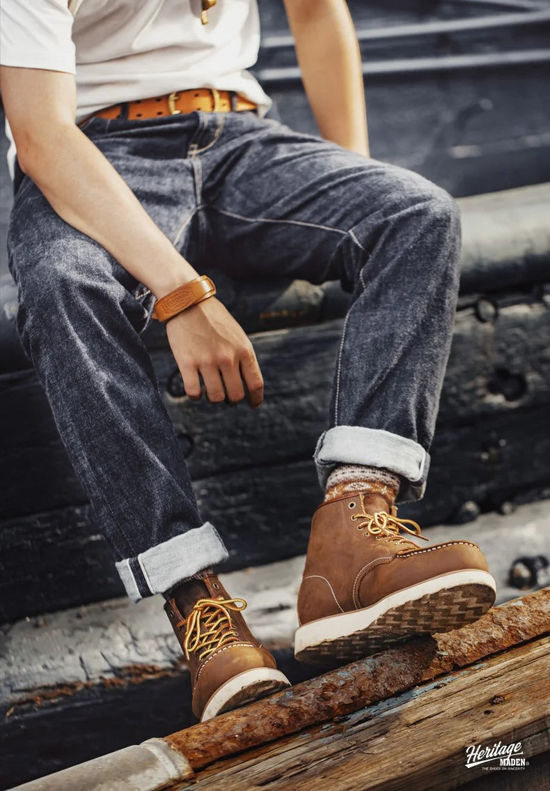 Men’s Heritage Leather Moc-Toe Boots