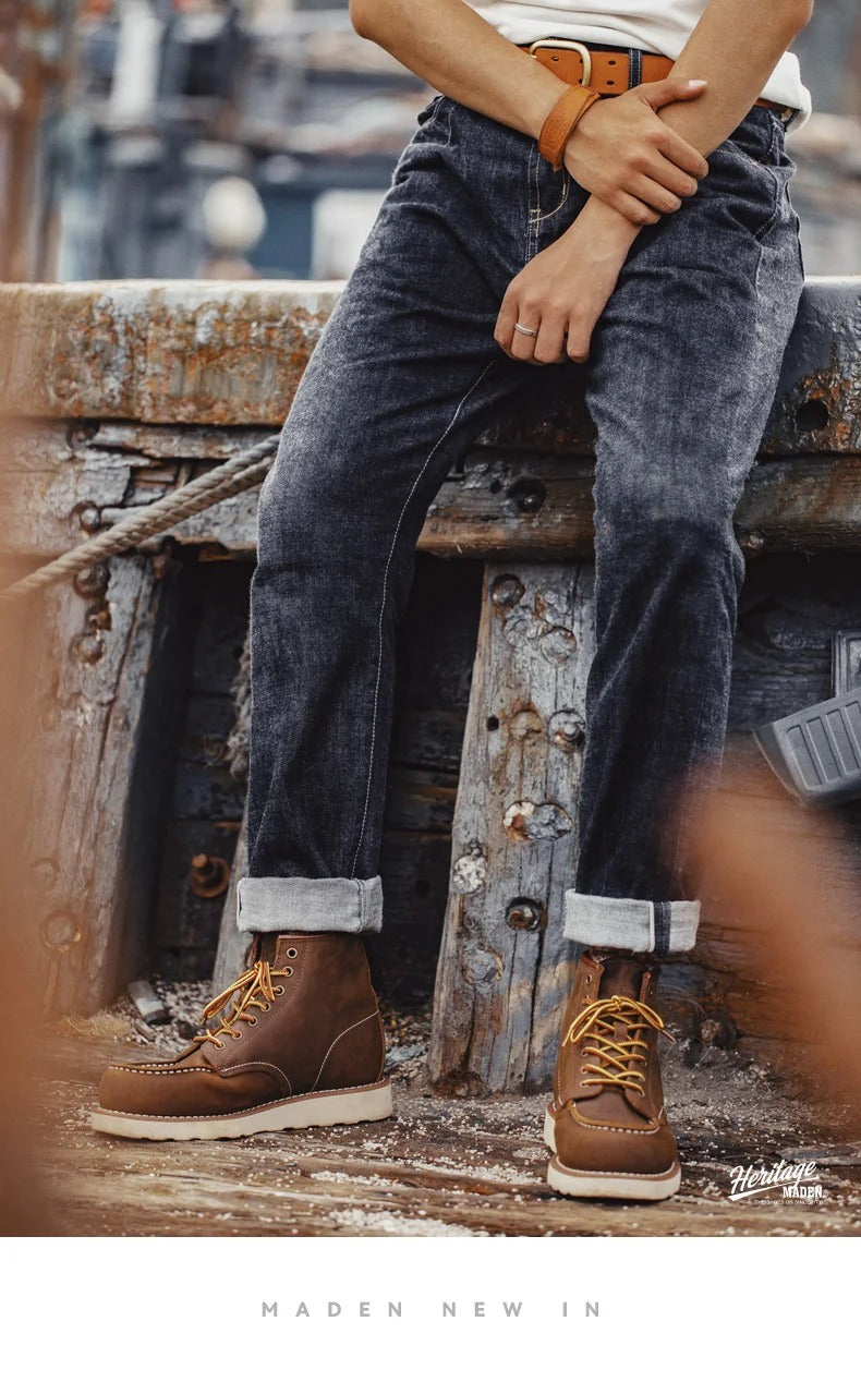 Men’s Heritage Leather Moc-Toe Boots