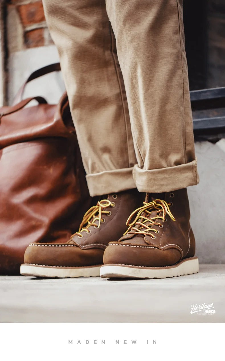 Men’s Heritage Leather Moc-Toe Boots