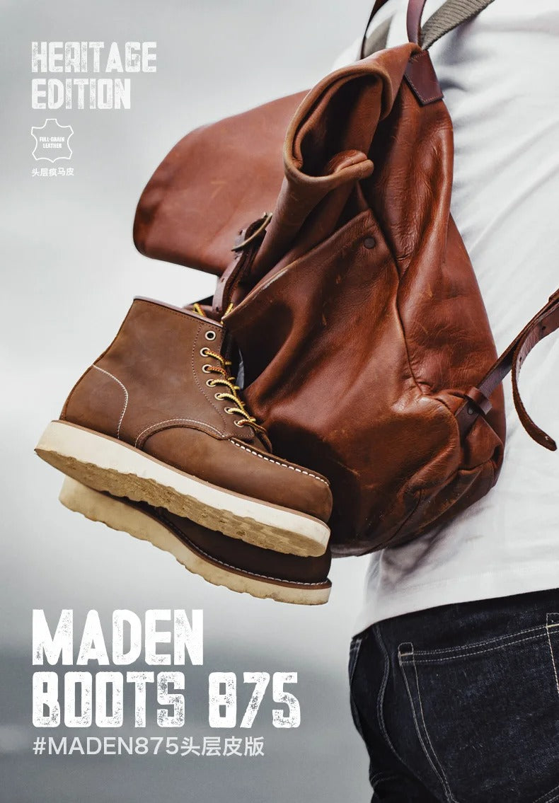 Men’s Heritage Leather Moc-Toe Boots