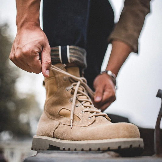 Men’s Suede Lace-Up Fashion Boots