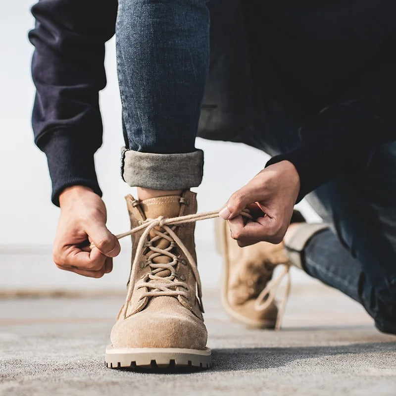 Men’s Suede Lace-Up Fashion Boots