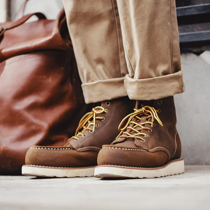 Men’s Heritage Leather Moc-Toe Boots